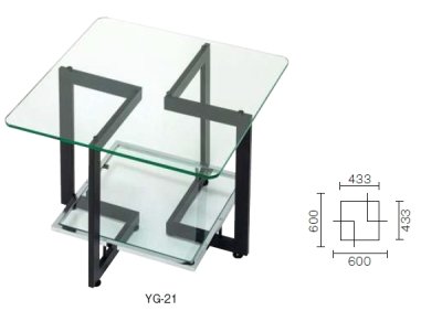 画像1: 【アルテジャパン】ガラステーブルLiving side table YG-21