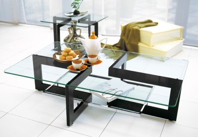 画像1: 【アルテジャパン】【送料無料】ガラステーブルLiving table