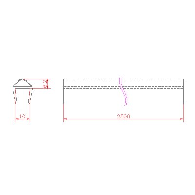 画像3: エッジシール OT-H641N／ガラス厚１０mm、８mm用／長さ：２．５m×２本