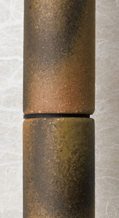 画像3: 陶器 白茶釉＋アルミ ブラストステンカラーハンドル（両側タイプ）/全長:500mm