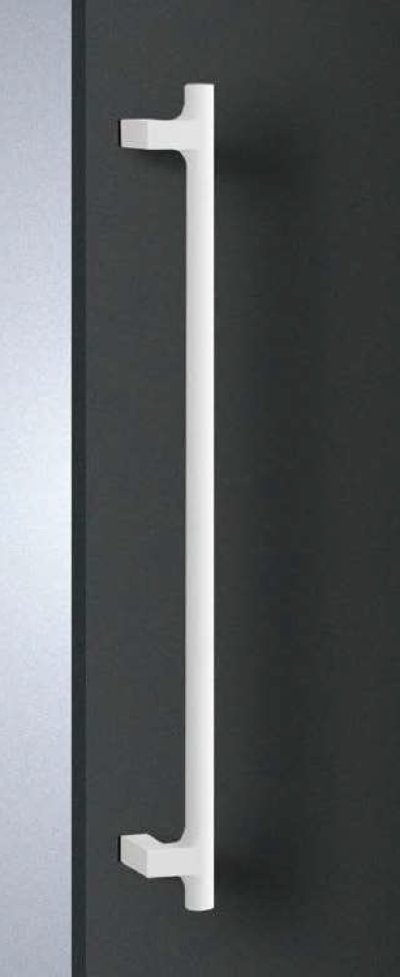 画像1: ユニキャスト シルキーホワイトペイントハンドル（両側タイプ）/全長:700mm