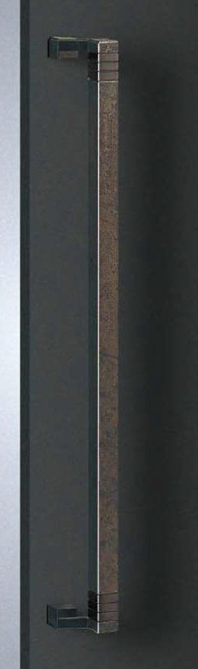 画像1: ブラス ムラ黒染＋紫黒染ハンドル（両側タイプ）/全長:800mm