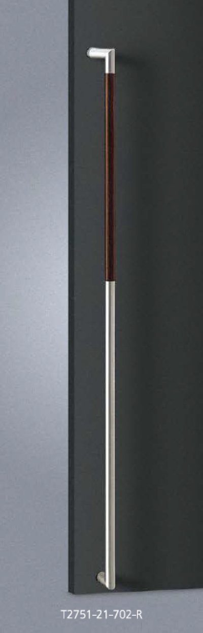 画像1: ユニウッド スコッチ ＋ステンレス ヘアラインハンドル（両側タイプ）/全長:1300mm