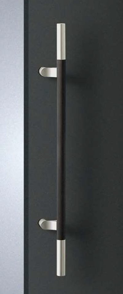 画像1: アルミ ユニフロストブラック＋ユニフロストシルバーハンドル（両側タイプ）/全長:700mm