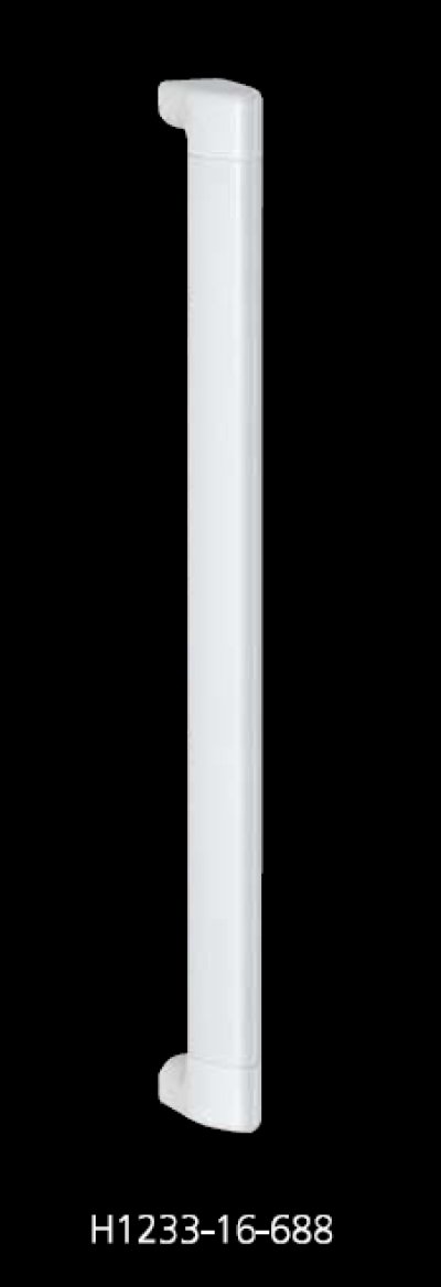 画像1: PVC ハイジックプレーンホワイト ＋アルミ ホワイトペイントハンドル（両側タイプ）/全長:447mm