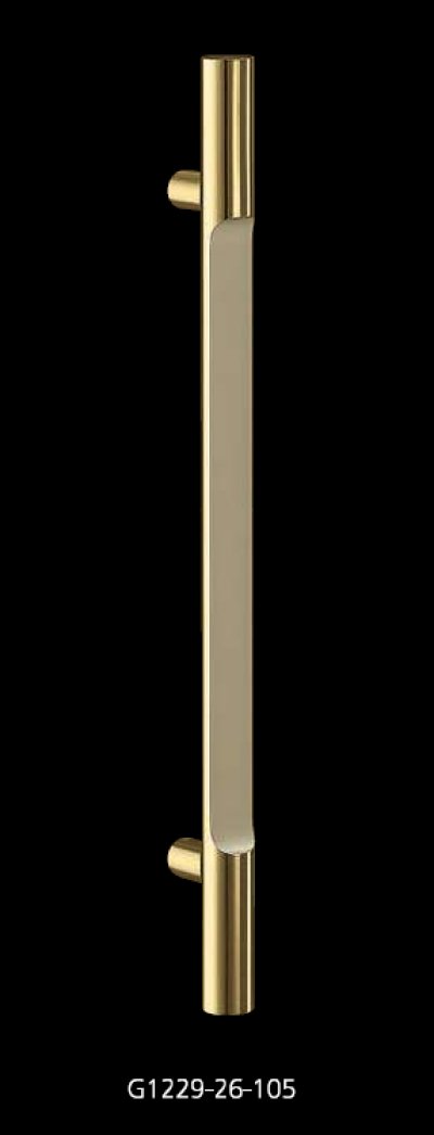 画像1: アルミ ペイルゴールド ＋ユニフロストペイルゴールドハンドル（両側タイプ）/全長:600mm