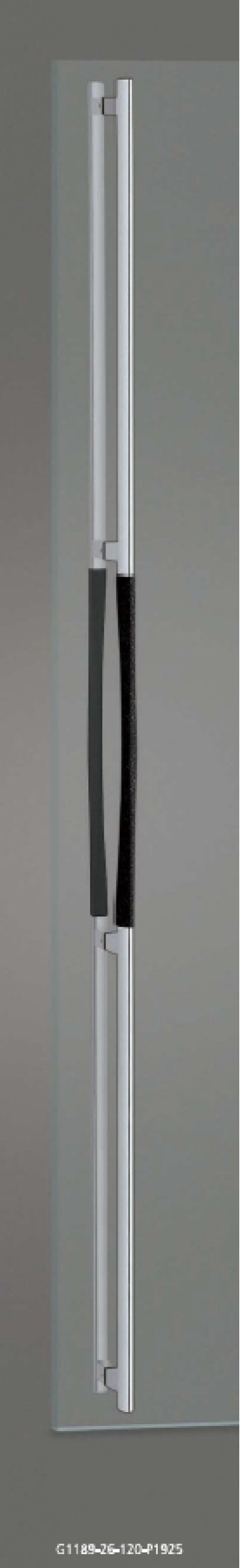 画像1: ユニキャスト ラフブラストブラック +アルミ シルバーハンドル（両側タイプ）/全長:2100mm