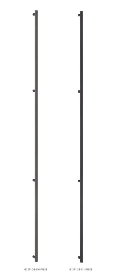 画像2: アルミ ヘアラインブラックハンドル（両側タイプ）/ロングタイプ