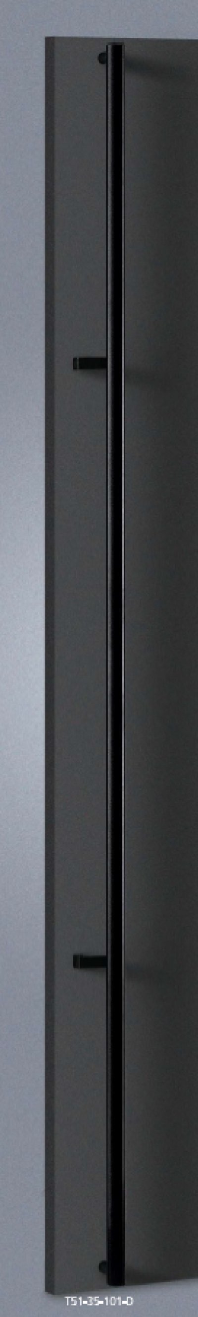 画像1: ユニウッド ブラック＋ステンレス 硫化イブシブラックハンドル（両側タイプ）/オーダータイプ