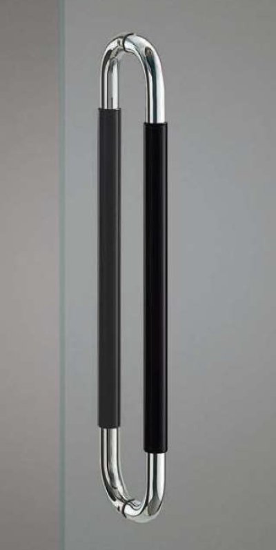 画像1: アクリル ブラック ＋ステンレス ミラーハンドル（両側タイプ）/全長:600mm
