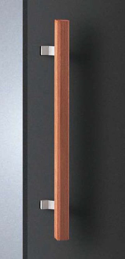 画像1: ユニウッド ブラウン ＋アルミ シルバーハンドル（両側タイプ）/全長:600mm