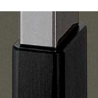 画像2: ユニウッド ブラック ＋ステンレス ミラーハンドル（両側タイプ）/全長:700mm