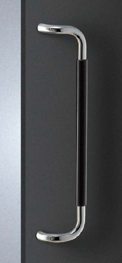 画像1: アクリル ブラック ＋ステンレス ミラーハンドル（両側タイプ）/全長:600mm