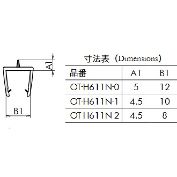 画像3: エッジシール OT-H611N/ガラス厚:12mm、10mm、8mm用/長さ:2.5m×2本 (3)