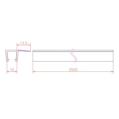 画像3: エッジシール OT-H630N／ガラス厚１０mm、８mm用／長さ：２.５m×２本