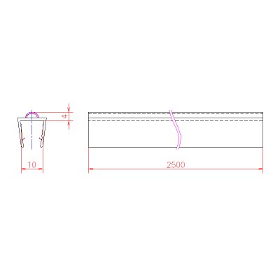 画像3: エッジシール OT-H642N／ガラス厚１０mm、８mm用／長さ：２.５m×２本