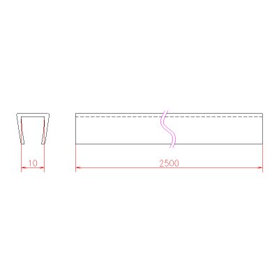 画像3: エッジシール OT-H660N／ガラス厚１０mm、８mm用／長さ：２.５m×２本