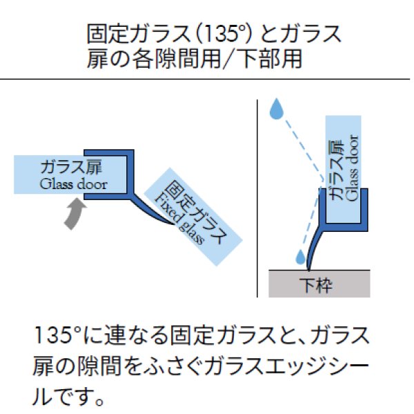 画像1: エッジシール OT-H670N／ガラス厚１０mm、８mm用／長さ：２.５m×２本 (1)