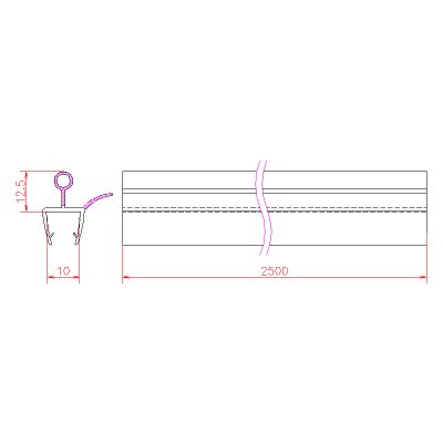 画像3: エッジシール OT-H680N／ガラス厚１０mm、８mm用／長さ：２.５m×２本