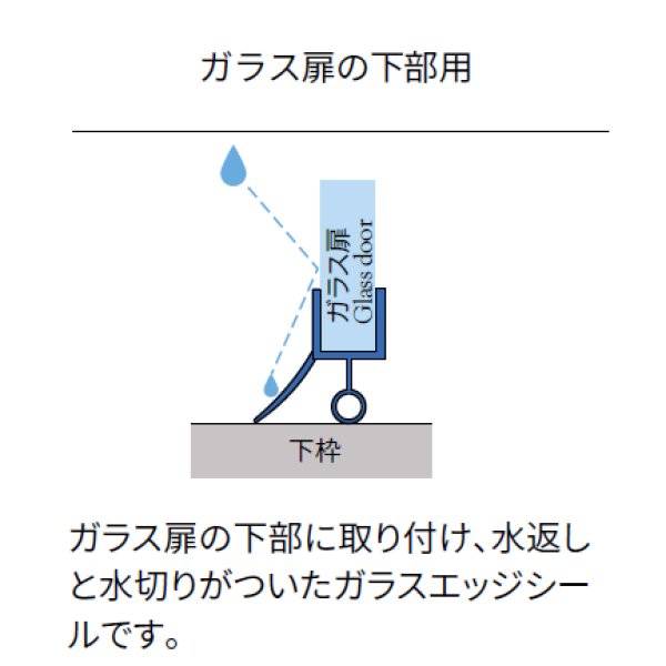 画像1: エッジシール OT-H680N／ガラス厚１０mm、８mm用／長さ：２.５m×２本 (1)