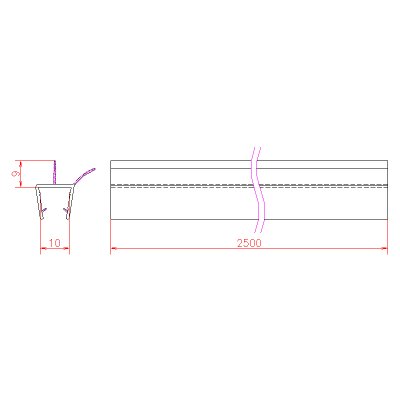 画像3: エッジシール OT-H690／ガラス厚１０mm、８mm用／長さ：２.５m×２本