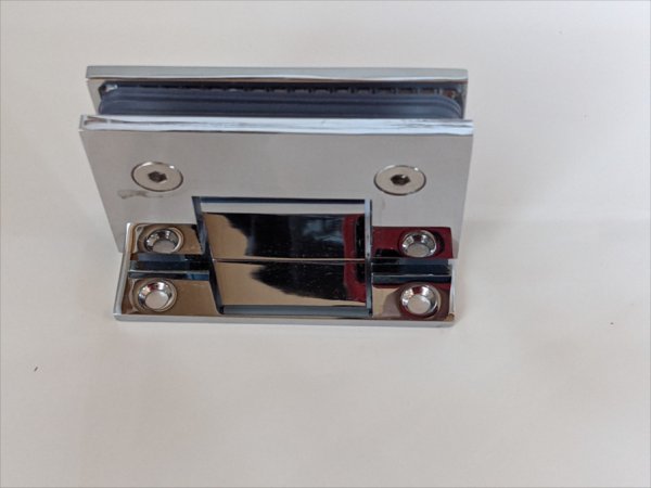 画像2: 真鍮ガラスドア用ヒンジ(丁番) 2個セット (2)