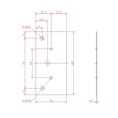 画像2: OT-B490-SUS用アルミスペーサー穴明き3mm・1mm