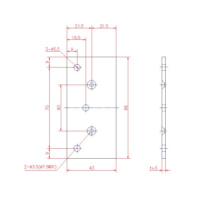 画像3: OT-B490-SUS用アルミスペーサー穴明き3mm・1mm