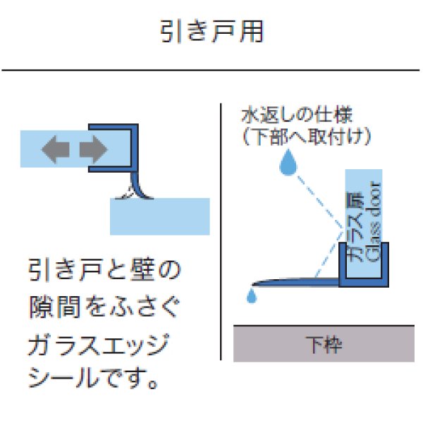 画像1: エッジシール OT-H630N／ガラス厚１０mm、８mm用／長さ：２.５m×２本 (1)