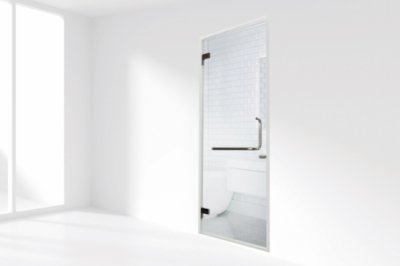 画像1: 【アルミケーシング付テンパー扉】わくわく・浴室ガラスドア