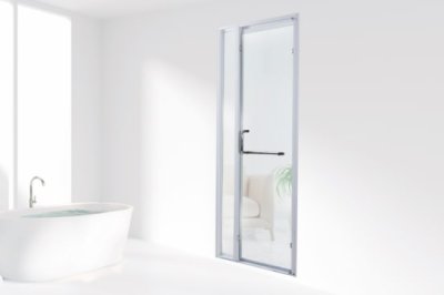 画像1: 【アルミケーシング付&サブテンパ―扉】わくわく・浴室ガラスドア