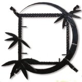 送料無料】ステンドグラス アイアンフレーム アートデザインガラス