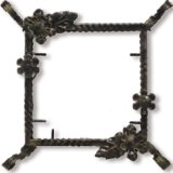 送料無料】ステンドグラス アイアンフレーム アートデザインガラス