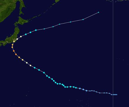 最大風速40m/sの「強い」台風
