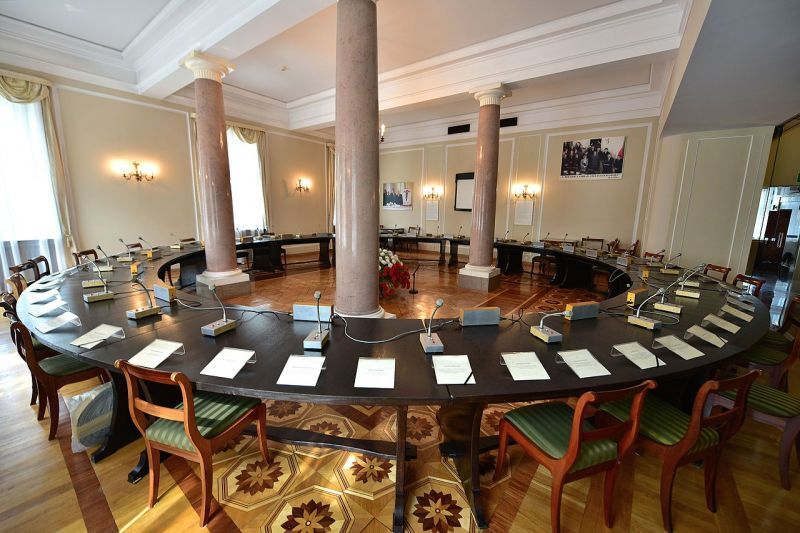 ポーランド円卓会議が開かれた閣僚評議会本部の部屋