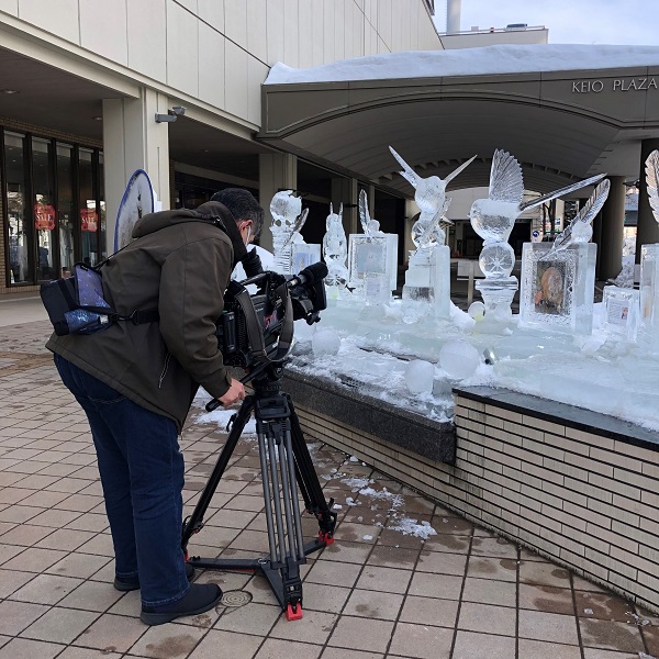 氷のアート写真