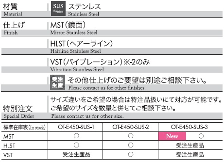 OT-E450-SUSの特徴