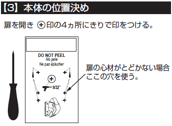 【3】本体の位置決め