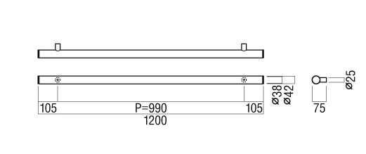 エレベーター手すり 全長 10mm 建築資材