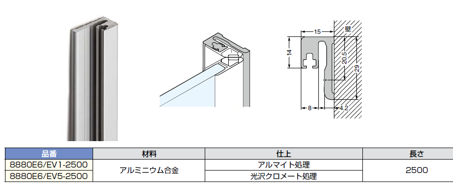 アルミプロファイル8880型