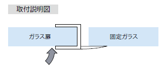 OT-H620Nガラス用エッジシール取付説明図
