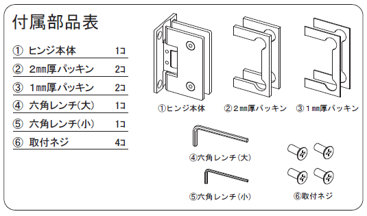 付属部品表