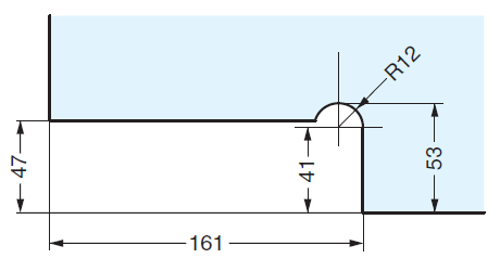 ガラス加工図