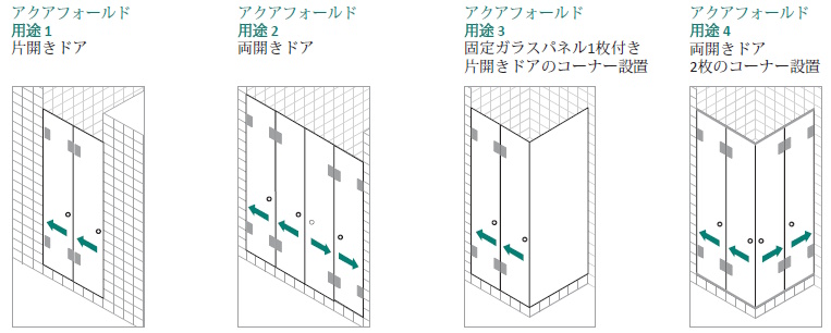 ガラス折れ戸
