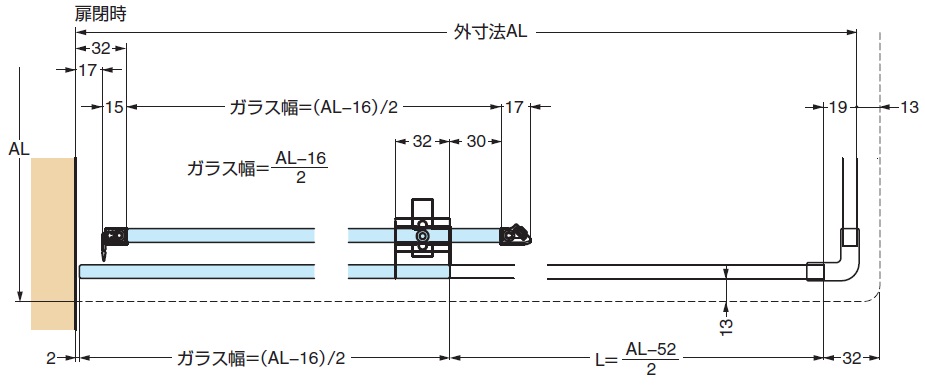 バニオ 40GEF納まり寸法図